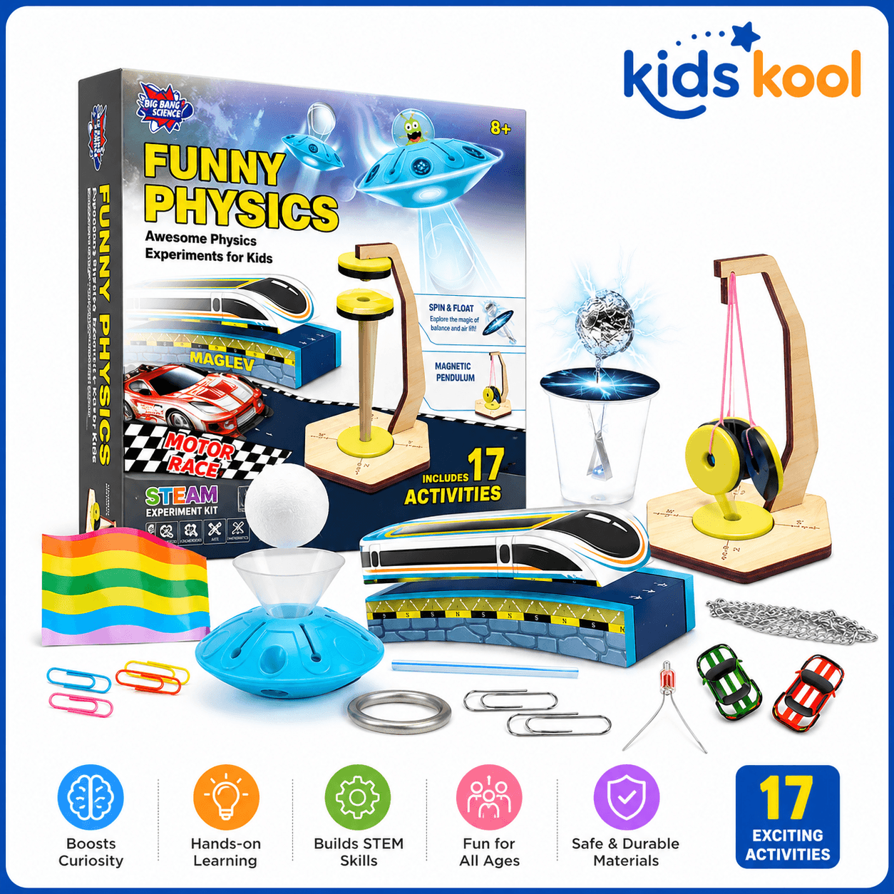 Funny Physics Science Kit for Kids 17 Activities STEM Experiment Kit Learning Toy Nepal for kids in Nepal